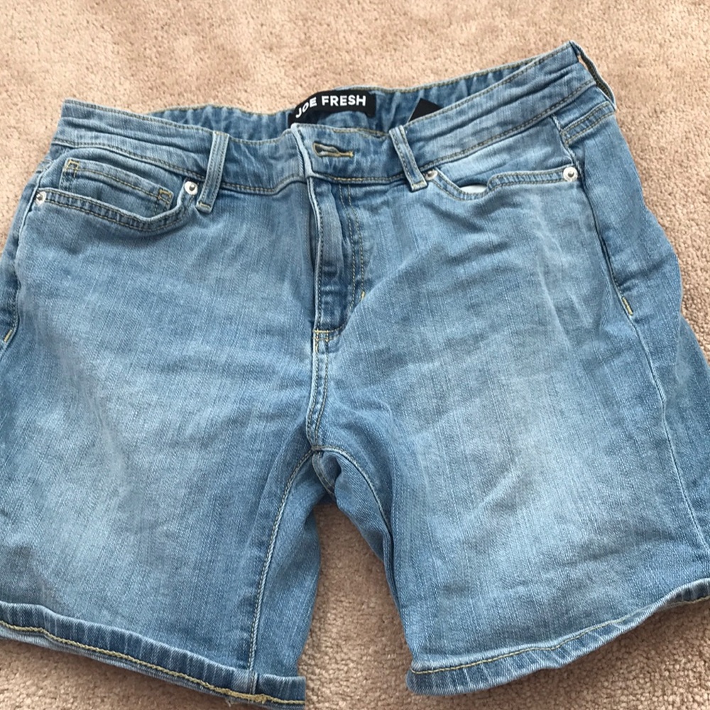 Mid Thigh Blue Jean Shorts